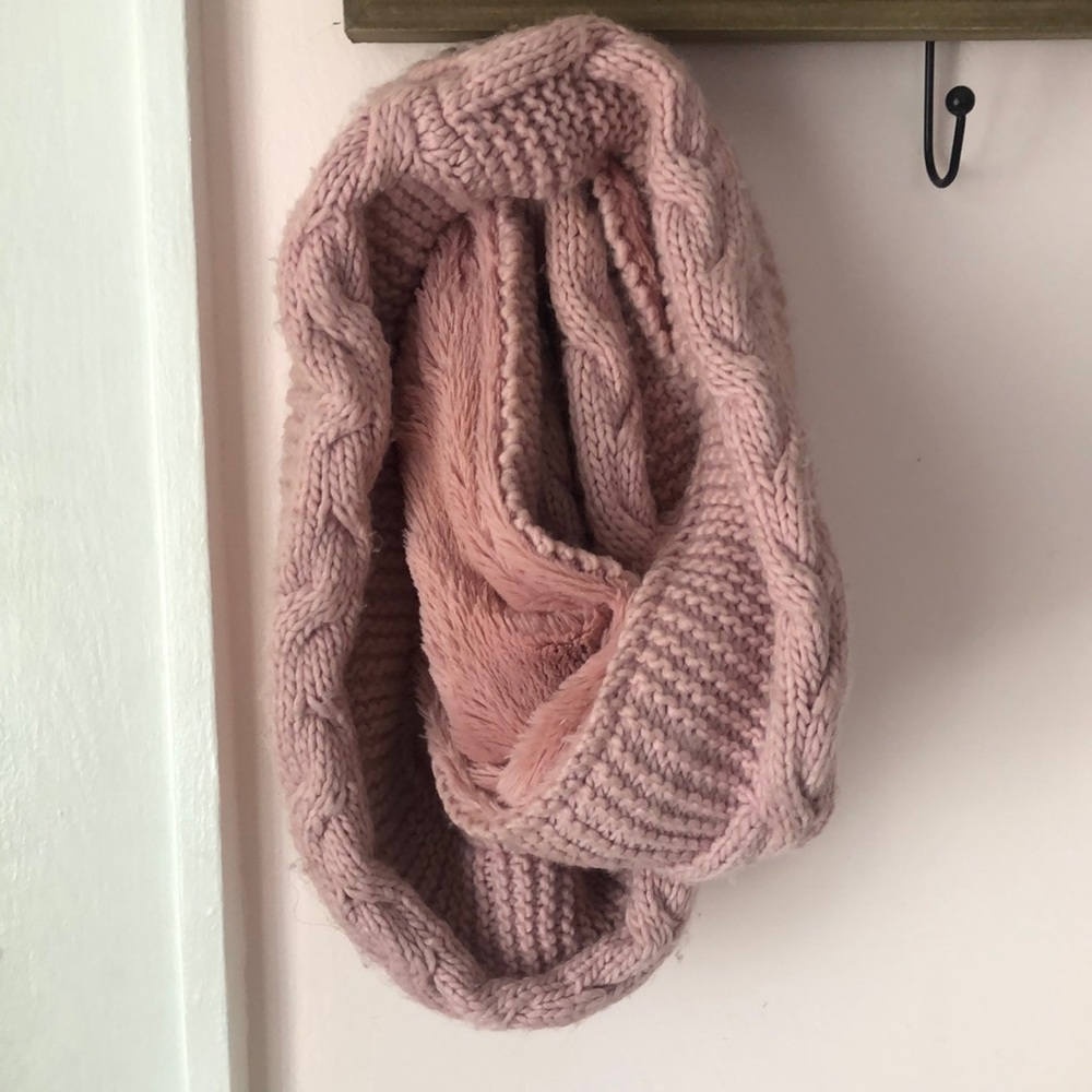 Light pink infinity scarf